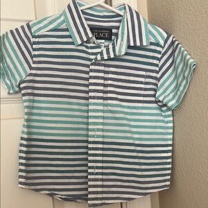 The Children's Place Blue and White Button Down Shirt